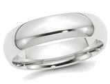Mens Platinum Comfort Fit 6mm Wedding Band Ring